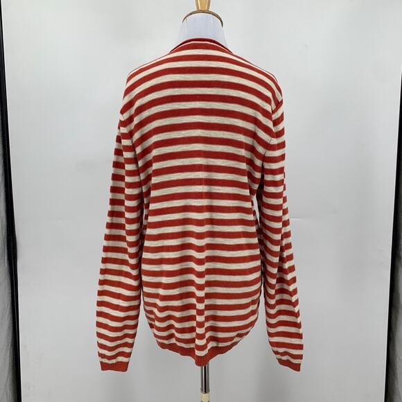 J McLaughlin Sweater Womens L Large Multi Linen Blend Striped Crew Long Sleeve - Picture 6 of 12
